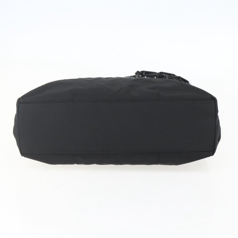 Authentic PRADA Shoulder Bag Nylon Black Silver - Picture 12 of 16